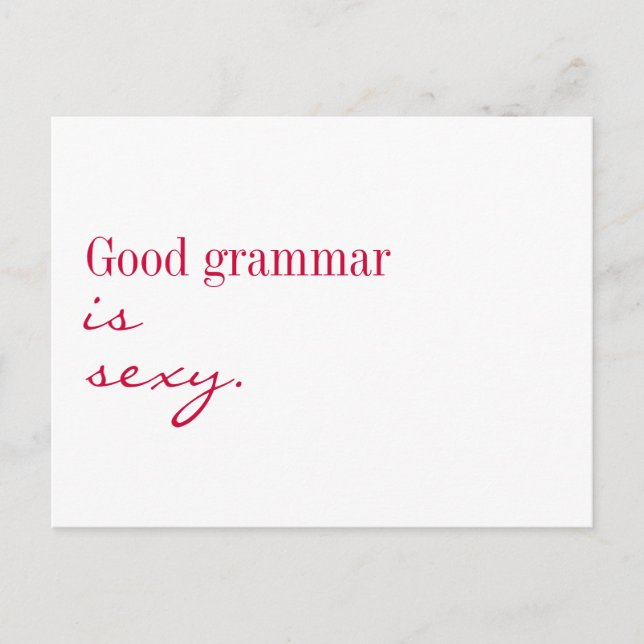 Postcard - Gute Grammatik ist sexy. Postkarte (Vorderseite)