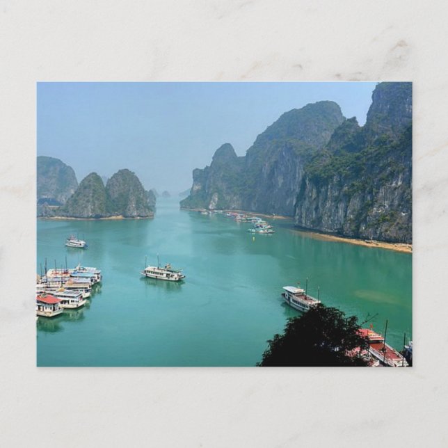 Postcard Ha Long Bay in Qumai Ninh, Vietnam Postkarte (Vorderseite)
