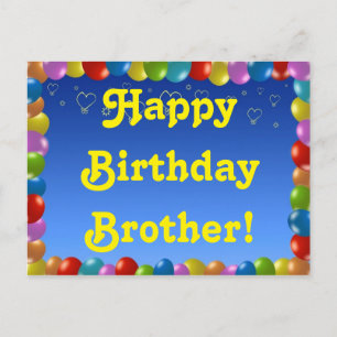 Postcard Happy Birthday Brother Postkarte
