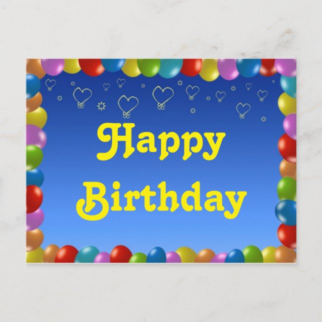 Postcard Happy Birthday Postkarte (Vorderseite)