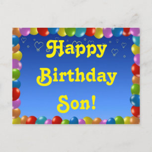 Postcard Happy Birthday Son Postkarte