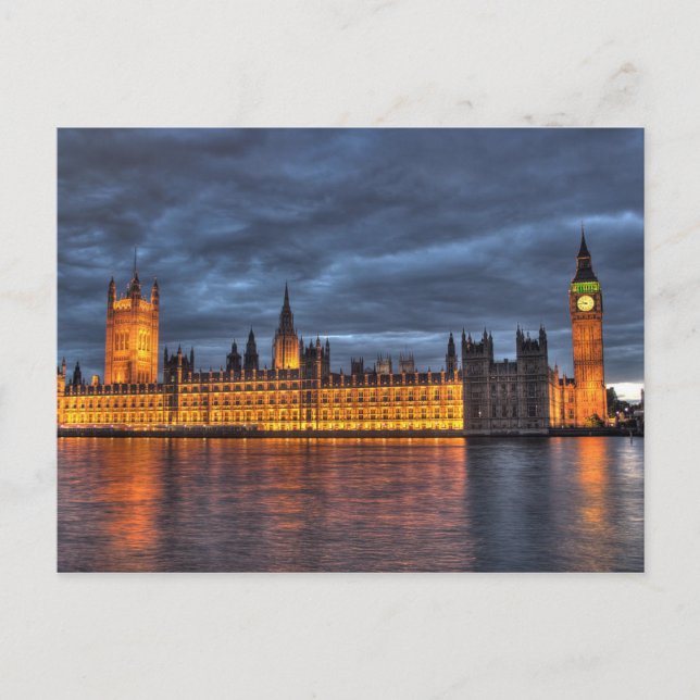 Postcard Houses of Parliament/Big Ben, London UK Postkarte (Vorderseite)