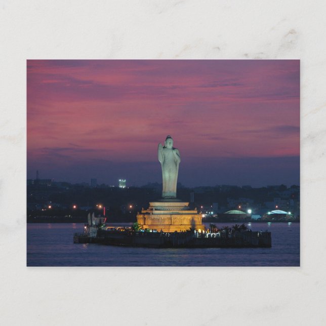 Postcard Hyderabad Lake, Indien Postkarte (Vorderseite)