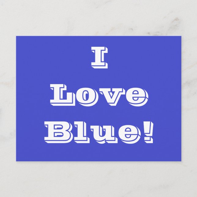 Postcard I Liebe Blau Postkarte (Vorderseite)