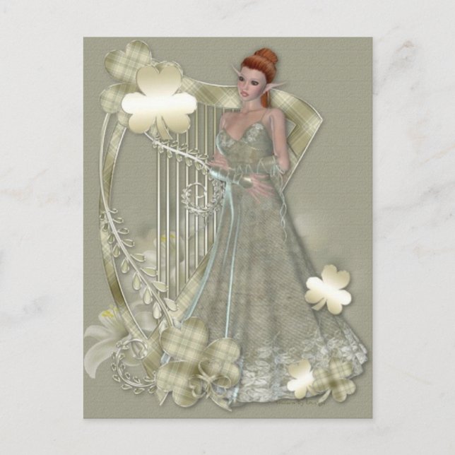 Postcard-Irish Elf-St Patricks Postkarte (Vorderseite)