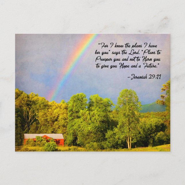 Postcard - Jeremiah 29:11 Denn ich kenne die Pläne Postkarte (Vorderseite)