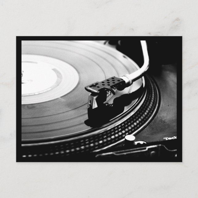 Postcard-Liebe des Arts-Record-Players Postkarte (Vorderseite)