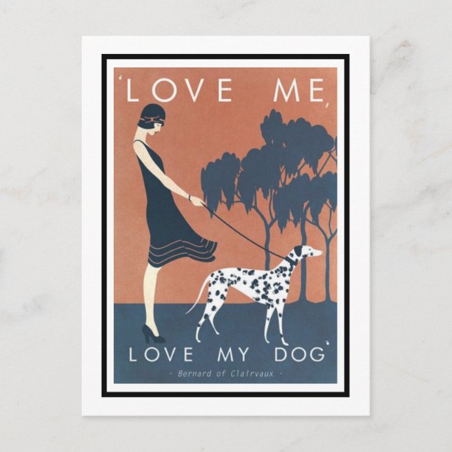 Postcard - Liebe Me, Liebe Mein Hund Bernard Clair Postkarte (Vorderseite)