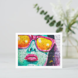 Postcard - Lipstick Urban Street Art Postkarte