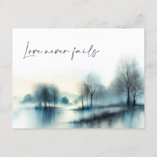 Postcard "Love never fails" Postkarte
