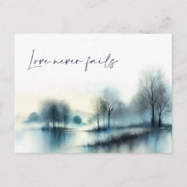 Postcard "Love never fails" Postkarte