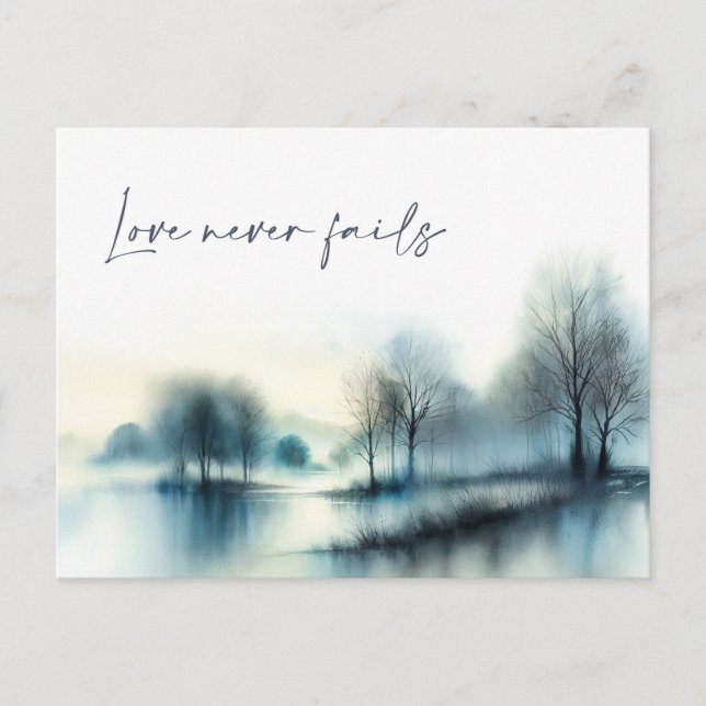 Postcard "Love never fails" Postkarte (Vorderseite)
