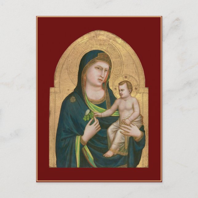 POSTCARD : MADONNA & KIND : GIOTTO : 1337 FEIERTAGSPOSTKARTE (Vorderseite)