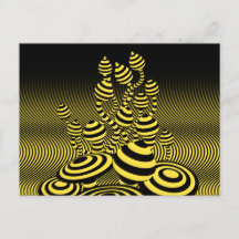 Postcard Magic Mushrooms optischer geometrischer E