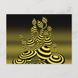 Postcard Magic Mushrooms optischer geometrischer E Ankündigungspostkarte