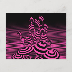 Postcard Magic Mushrooms optischer geometrischer E Ankündigungspostkarte