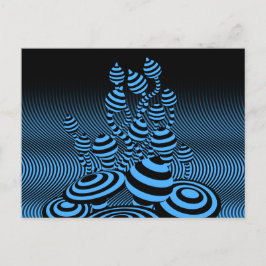Postcard Magic Mushrooms optischer geometrischer E Ankündigungspostkarte