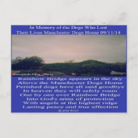 Postcard Manchester Rainbow Gedicht