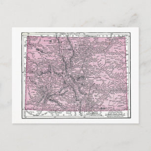 Postcard: Map of Colorado, 1921 Postkarte