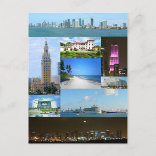 Postcard Miami Monuments, Florida, USA Postkarte