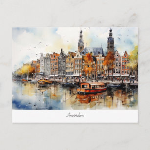 Postcard mit Amsterdam, Niederlande Postkarte
