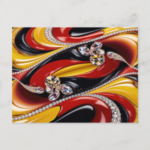 Postcard mit belgischem Farbdesign Postkarte