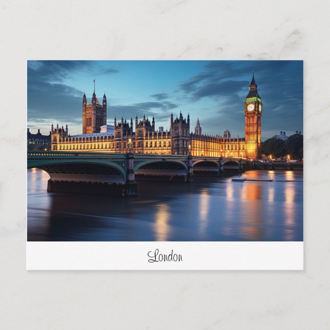 Postcard mit Big Ben, London. Postkarte (Vorderseite)