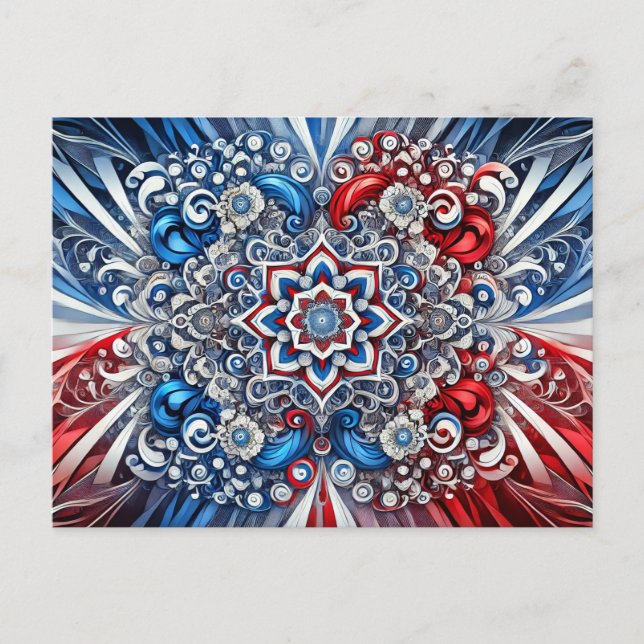 Postcard mit französischem Farbdesign Postkarte (Vorderseite)