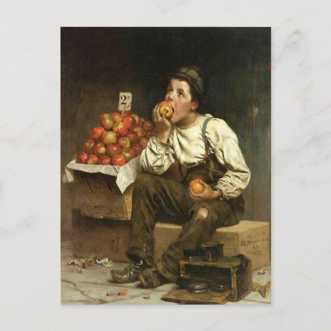 Postcard mit John George Brown-Malerei Postkarte (Vorderseite)