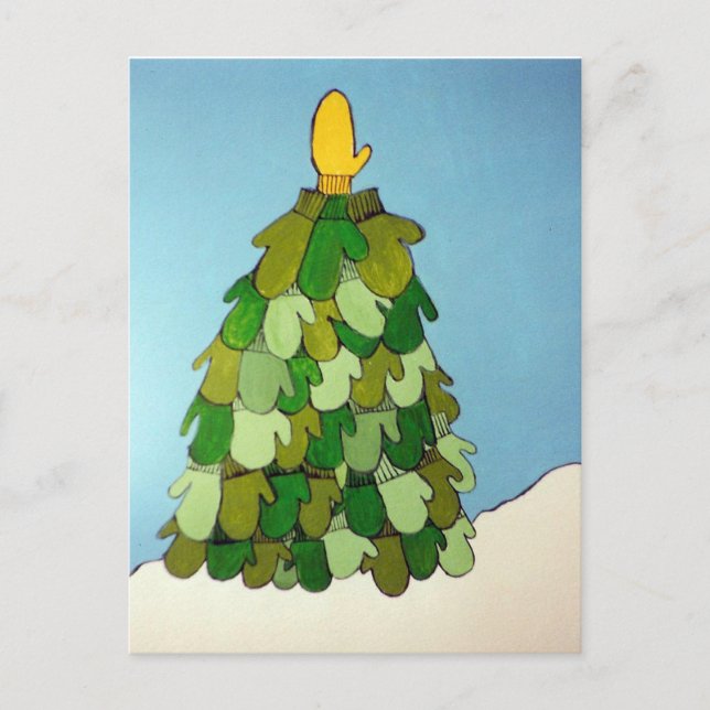 Postcard Mitten Tree Postkarte (Vorderseite)
