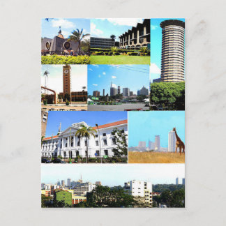 Postcard Nairobi Montage, Kenia Postkarte