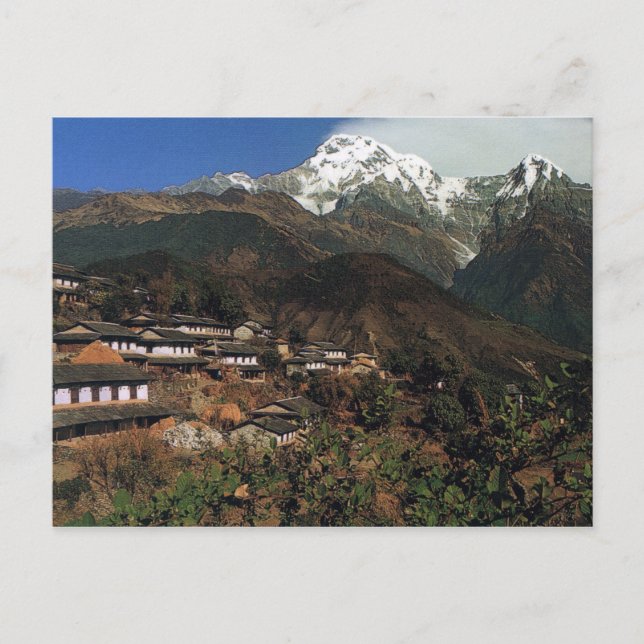 Postcard Nepal Annapurna - Gandrung Postkarte (Vorderseite)