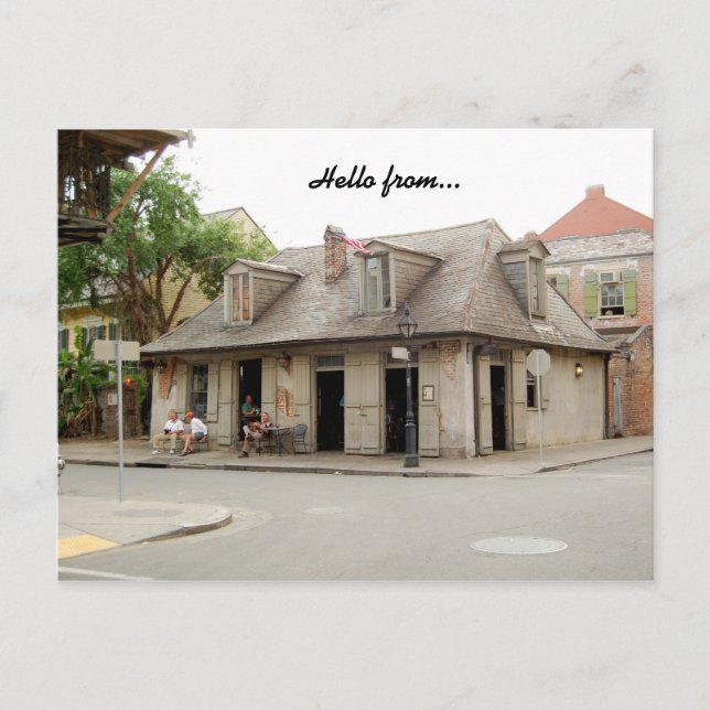 Postcard New Orleans Louisiana Lafitte Bar Postkarte (Vorderseite)