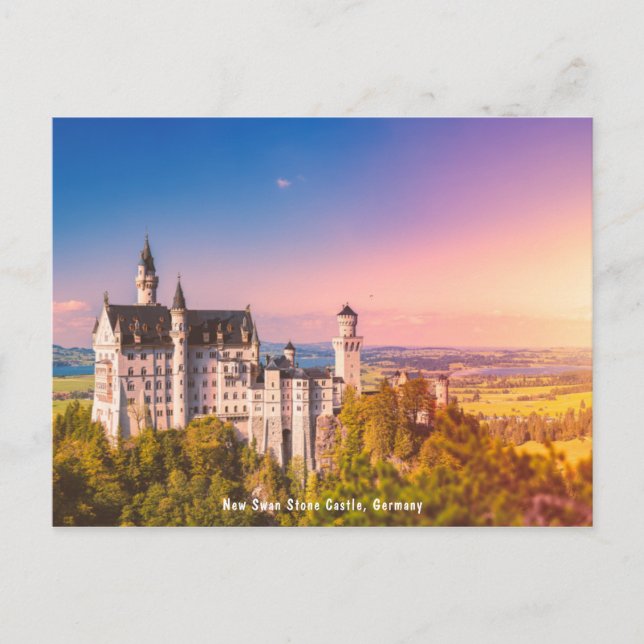 Postcard New Swan Stone Castle, Deutschland 德 國 ・  Postkarte (Vorderseite)