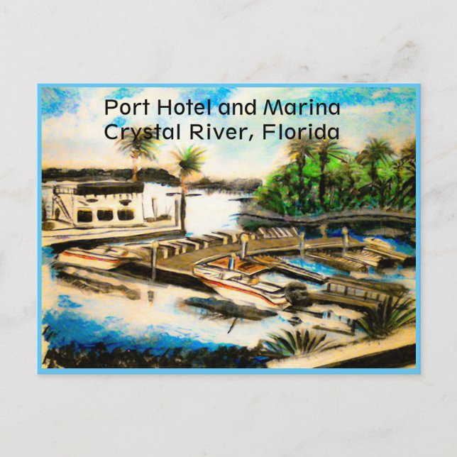 Postcard of Port Hotel Crystal River, Fl Postkarte (Vorderseite)