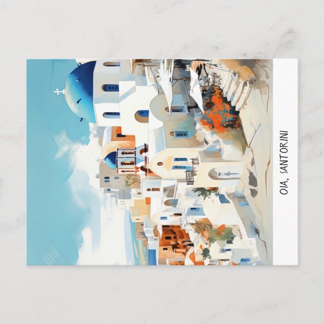 Postcard Oia Santorini Postkarte (Vorderseite)