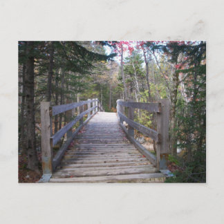 Postcard "Onward Maine Wood Bridge Postkarte