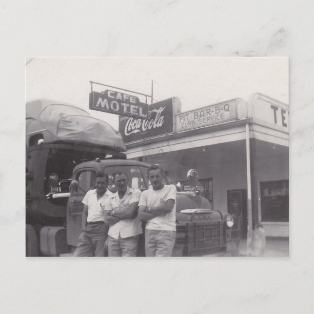 Postcard OTR Car Haulers Pit Bar-B-Q Curb Service Postkarte (Vorderseite)