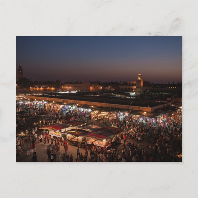 Postcard Place Jemaa el-Fna - Marrakesch - Marokko Postkarte (Vorderseite)