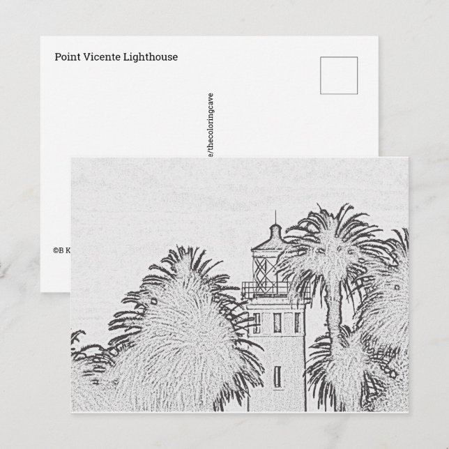 Postcard - Point Vicente Lighthouse to Color Postkarte (Vorne/Hinten)