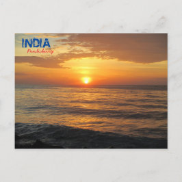 Postcard - Pondicherry - Indien Feiertagspostkarte