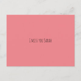 Postcard Postcard Verpassen Sie pink, einfache Bea Postkarte