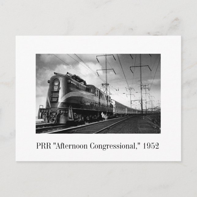 Postcard - PRR "Afternoon Congressional", 1952 Postkarte (Vorderseite)