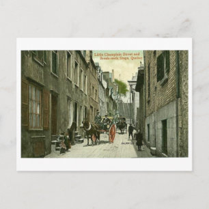 Postcard, Quebec City, Little Champlain Street Postkarte