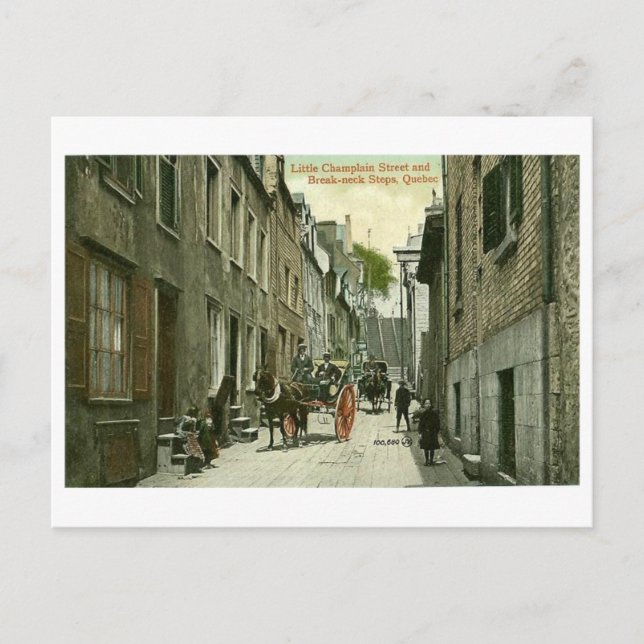 Postcard, Quebec City, Little Champlain Street Postkarte (Vorderseite)