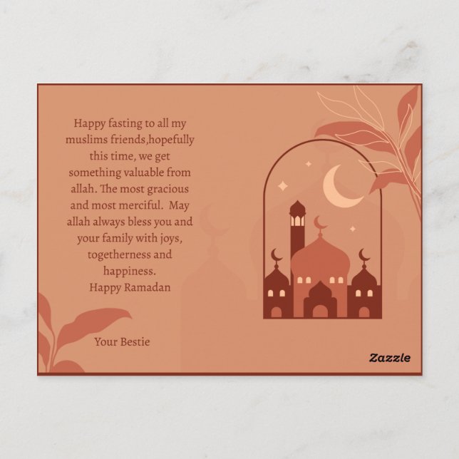 Postcard Ramadhan Kareem Postkarte (Rückseite)