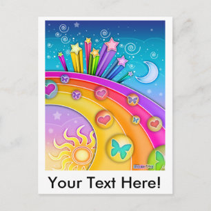 Postcard - Retro Pop Art Sixties Sky Postkarte