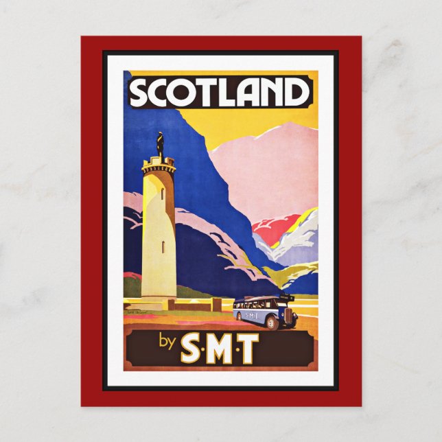 Postcard Scotland Greetings Vintag Postkarte (Vorderseite)