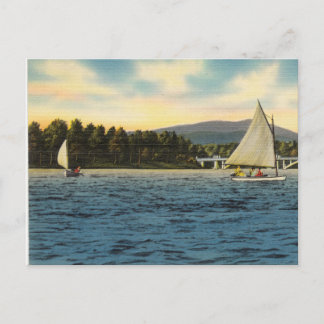 Postcard Segelboote auf See Hamilton, Arkansas Postkarte