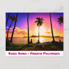 Postcard Sunset on Bora Bora, Französisch-Polynesi Postkarte